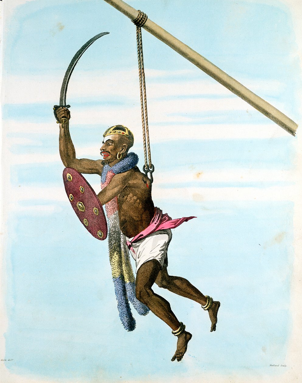 Ceremoni för att hedra Mariatale, smittkoppornas gudinna, Negapattam, Indien, 1806 av Unbekannt