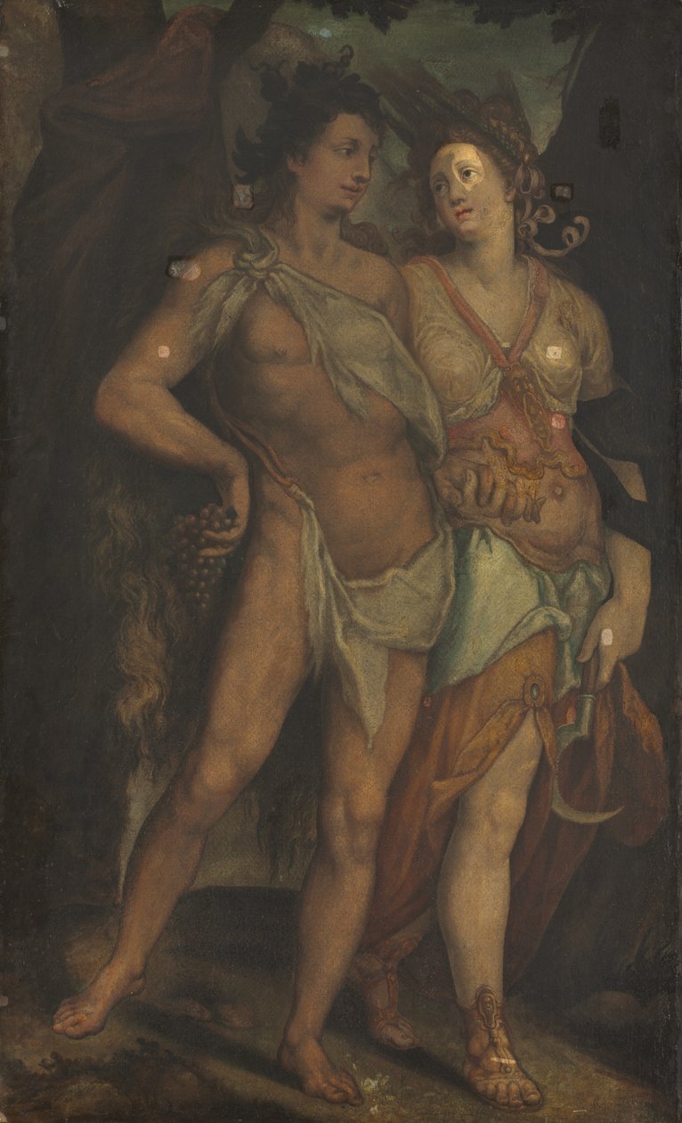 Ceres och Bacchus, 1600-talet. av Unbekannt
