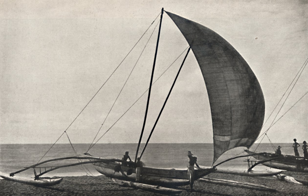Ceylonesisk utrigger havsfiskebåt, 1926 av Unbekannt