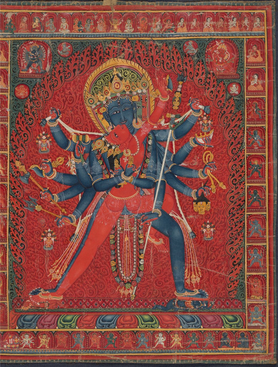 Chakrasamvara och gemål Vajravarahi, 1450-1500. av Unbekannt