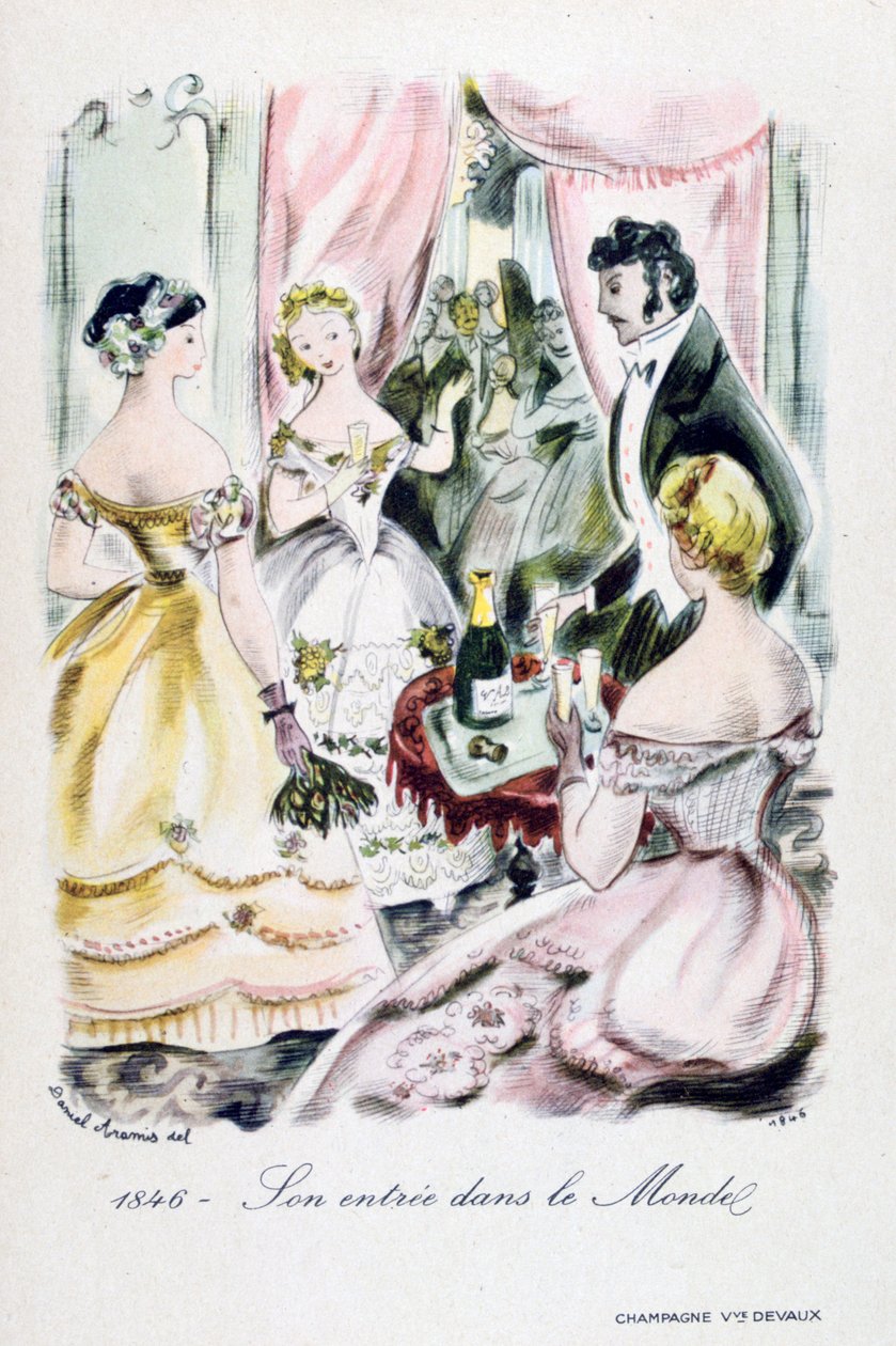 Champagne Devaux-annons, 1846 av Unbekannt