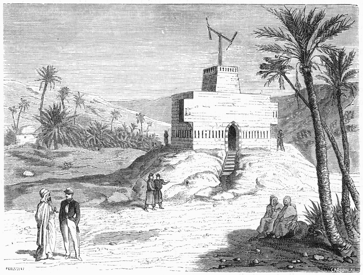 Chappes flygtelegrafsystem, Algeriet, mitten av 1800-talet, c1870. av Unbekannt