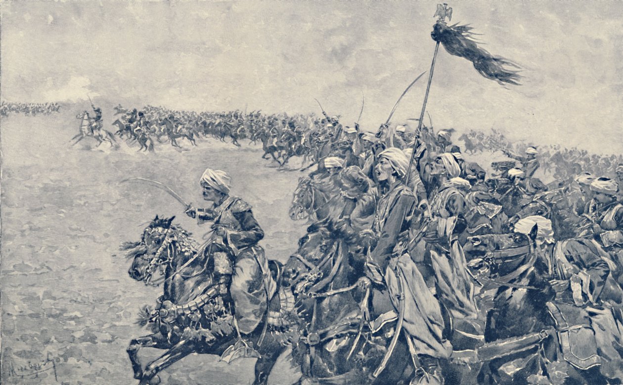 Mamelukernas anfall i slaget vid Austerlitz, 1896 av Unbekannt