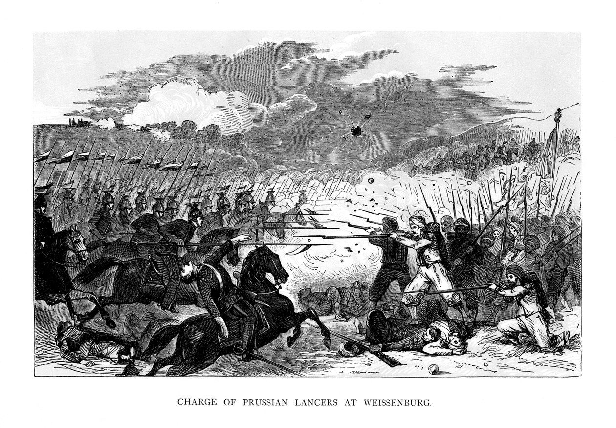 Anklagelse för de preussiska lanserarna i Weissenburg, 1870, 1875 av Unbekannt