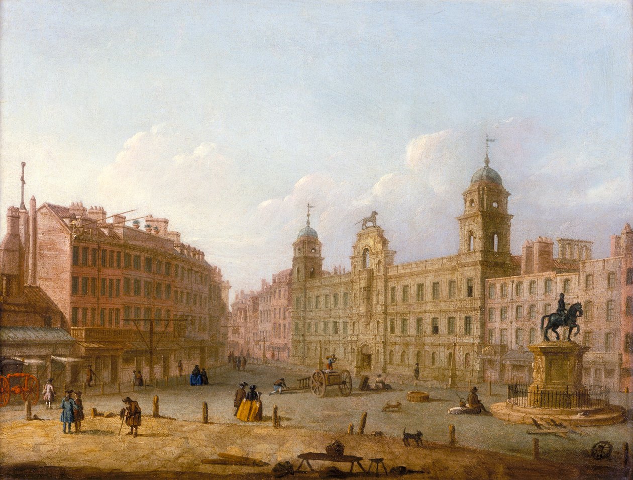 "Charing Cross and Northumberland House", sent 1700-tal av Unbekannt