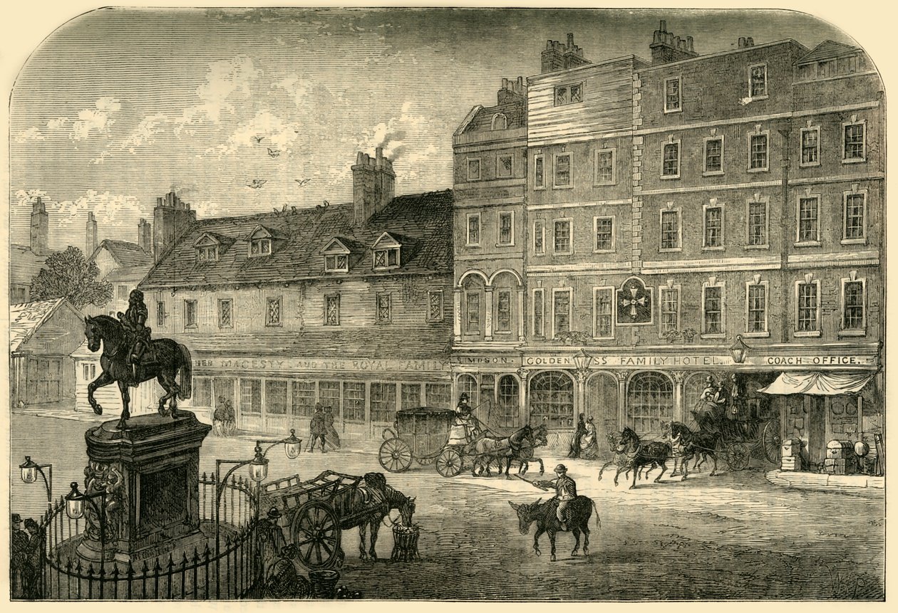 Charing Cross från Northumberland House 1750, 1881. av Unbekannt