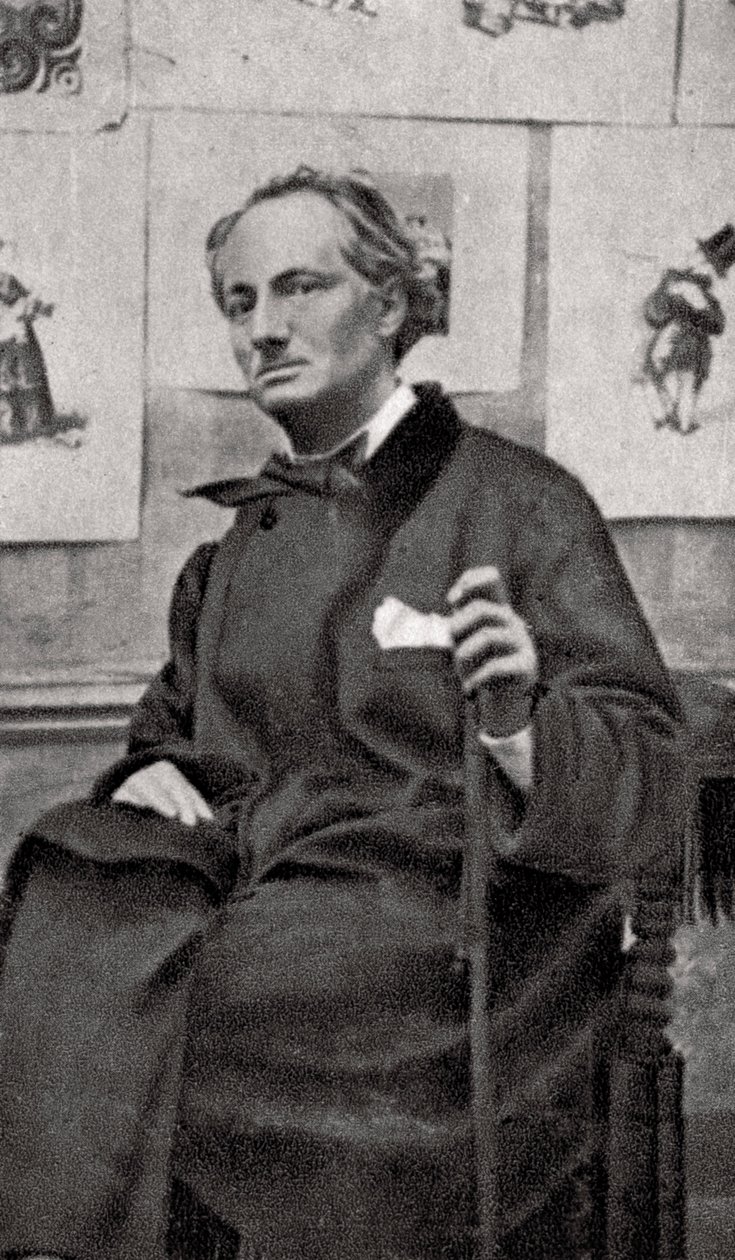 Charles Baudelaire, fransk poet och konstkritiker, 1857 av Unbekannt