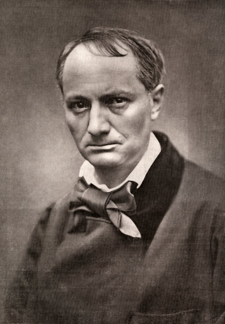 Charles Baudelaire, inflytelserik fransk poet, kritiker och översättare, mitten av 1800-talet av Unbekannt