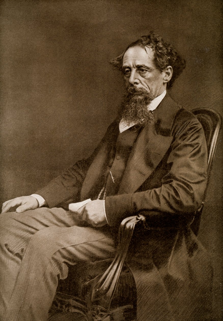 Charles Dickens, engelsk författare från 1800-talet, 1910 av Unbekannt
