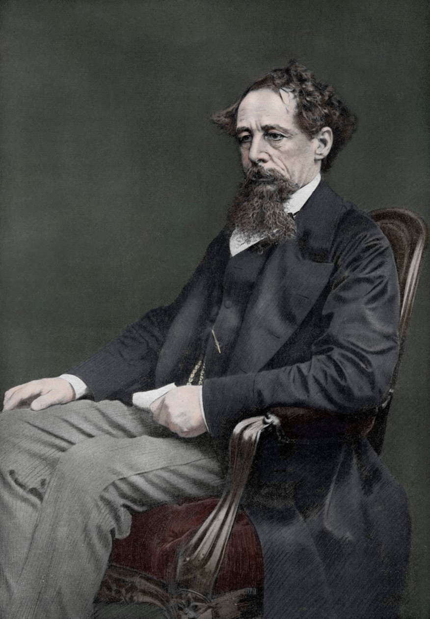 Charles Dickens, engelsk författare från 1800-talet, 1910 av Unbekannt