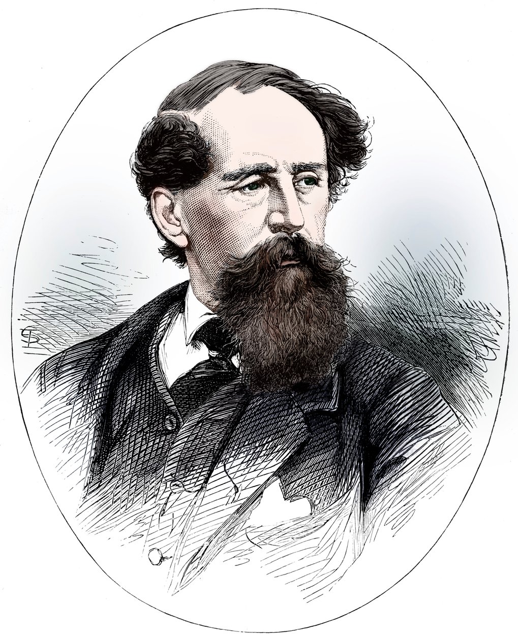 Charles Dickens, engelsk romanförfattare från 1800-talet av Unbekannt
