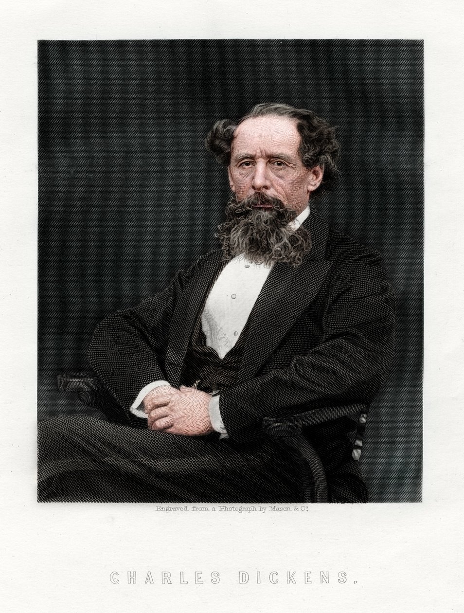 Charles Dickens, engelsk författare och journalist, 1876. av Unbekannt