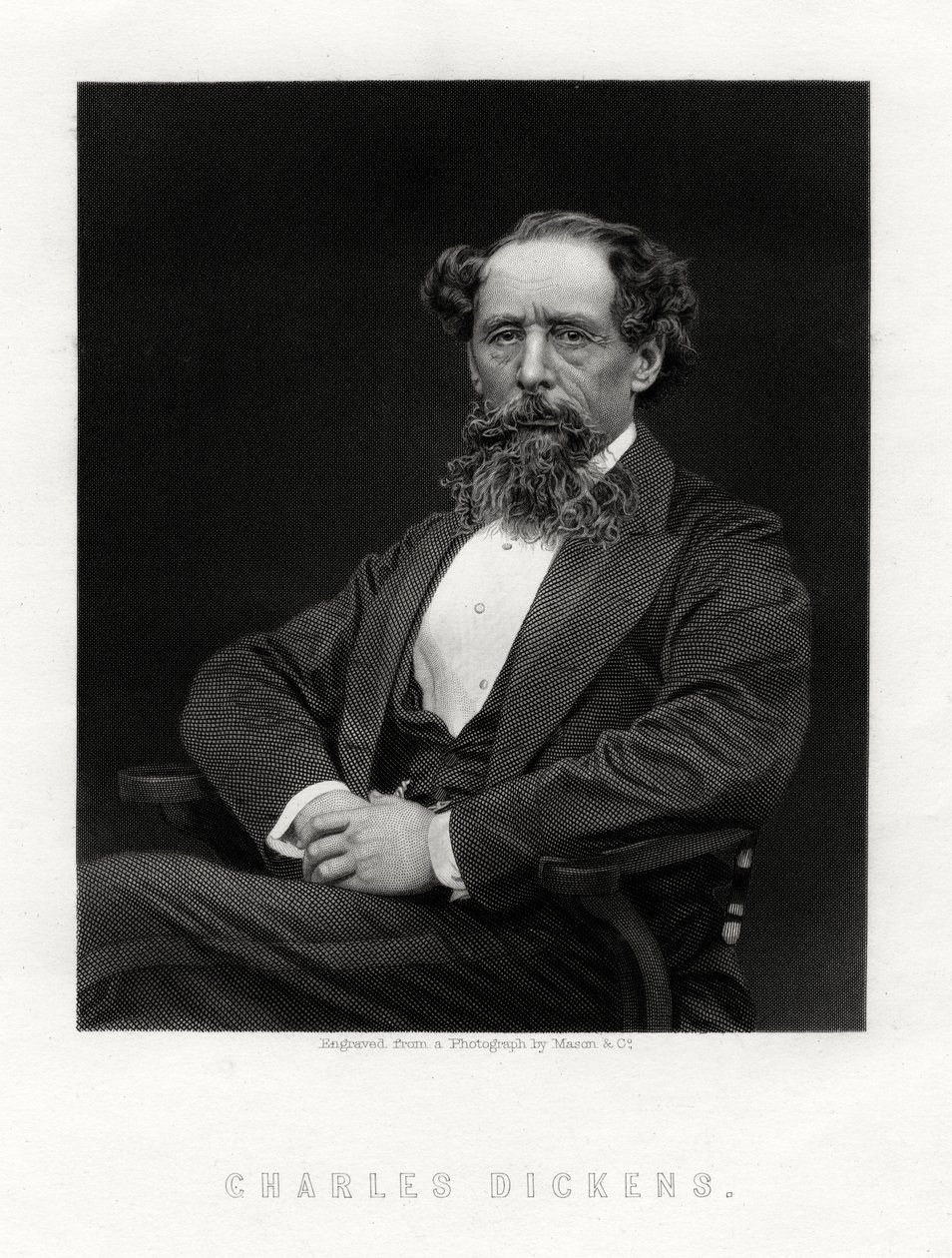 Charles Dickens, engelsk författare och journalist, 1876 av Unbekannt