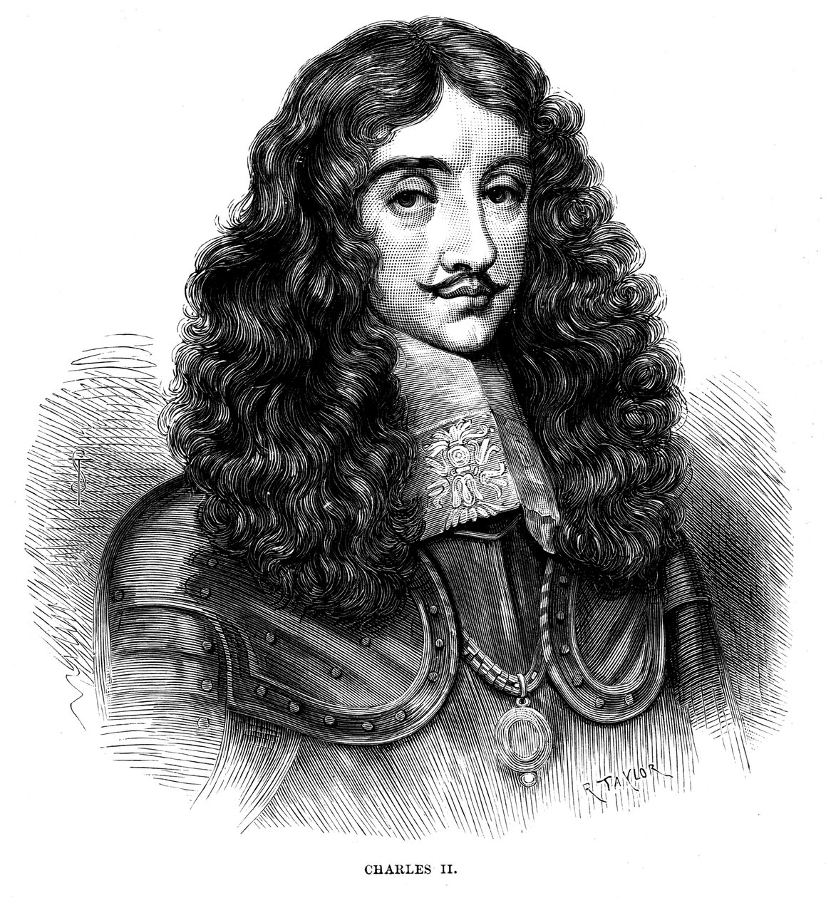 Karl II, kung av Storbritannien och Irland 1660-1685, c1880 av Unbekannt