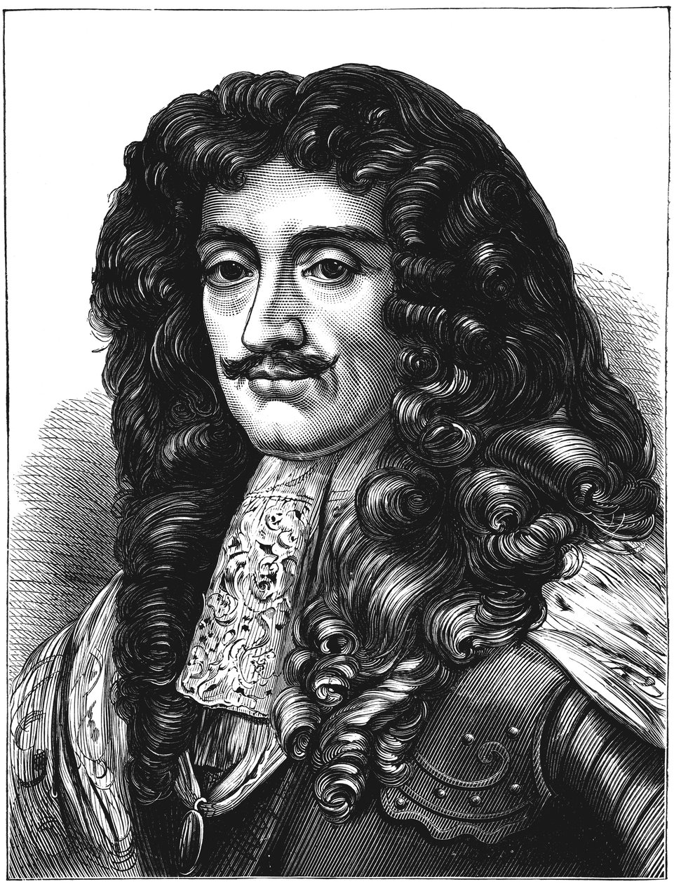 Karl II, kung av Storbritannien och Irland 1660-1685, c1880 av Unbekannt