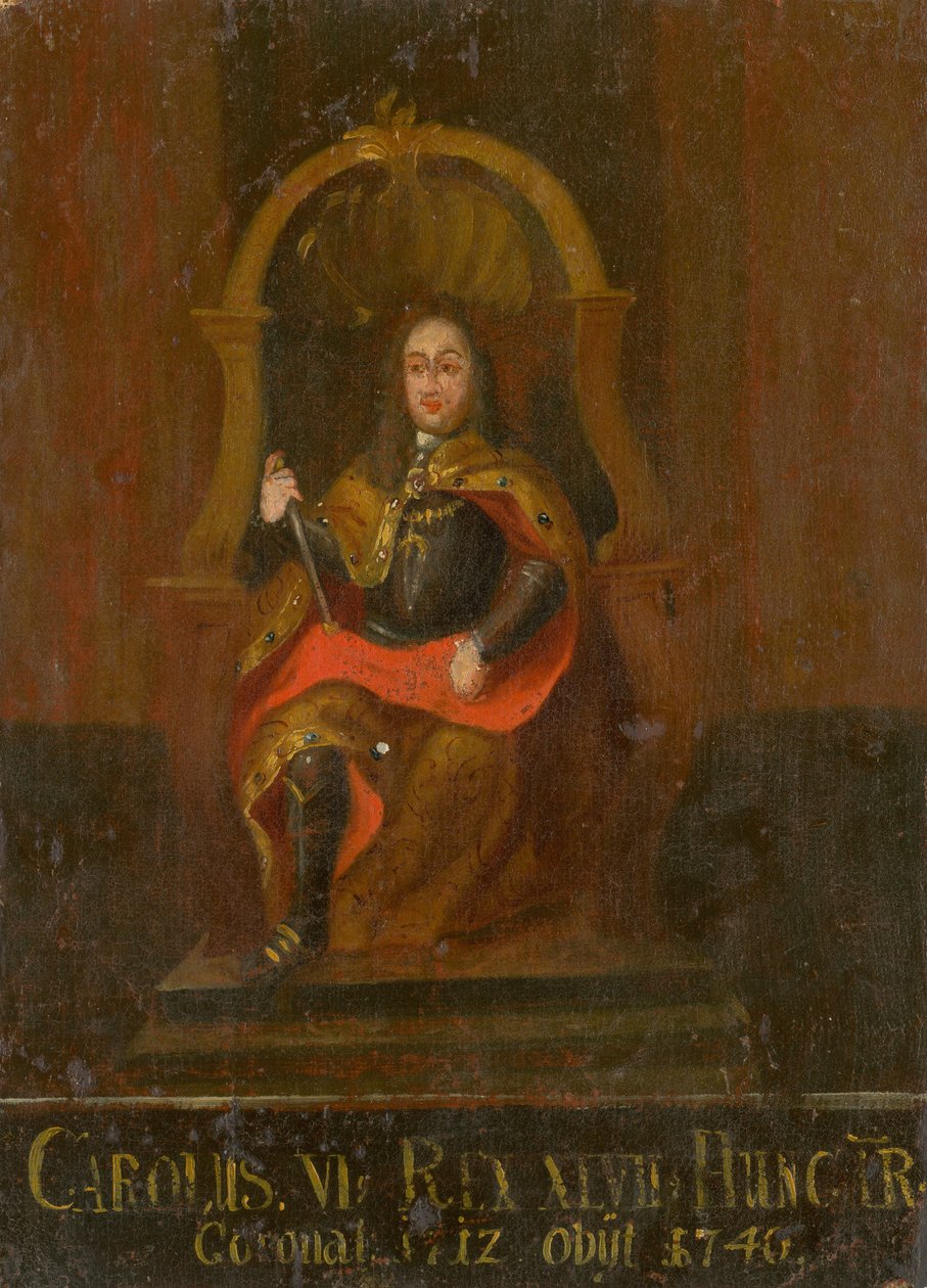 Karl VI 1685-1740, kung av Ungern och Kroatien, första hälften av 1700-talet.. av Unbekannt