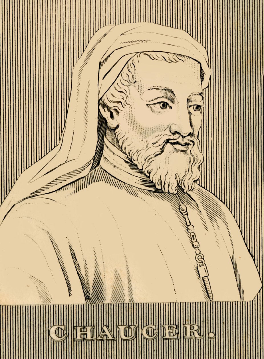 Chaucer, 1343-1400, 1830. av Unbekannt