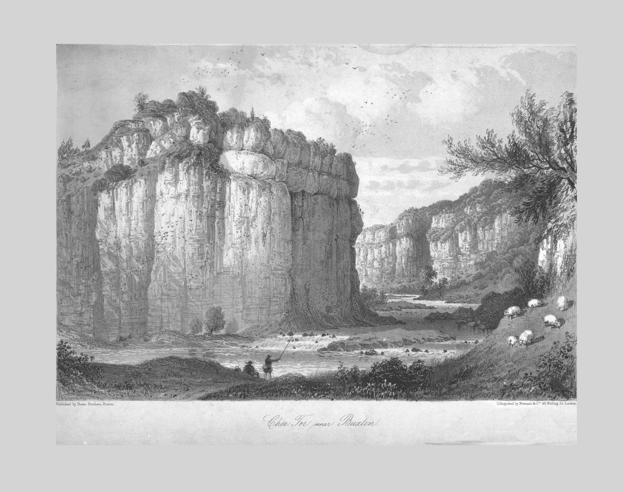 Chee Tor nära Buxton, c1840. av Unbekannt