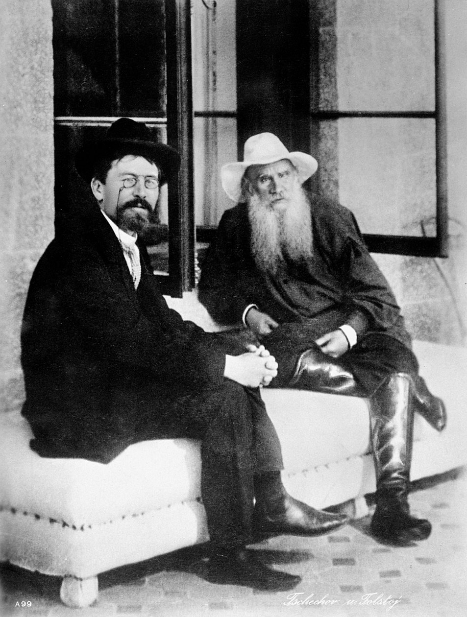 Tjechov och Tolstoj, sent 1800-tal av Unbekannt