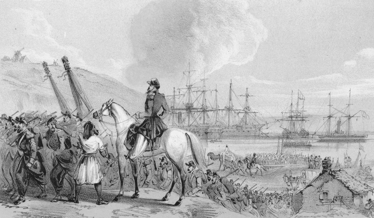 Cherson - Cossack Bay. Fransk landningsplats och depå, c1850-talet. av Unbekannt