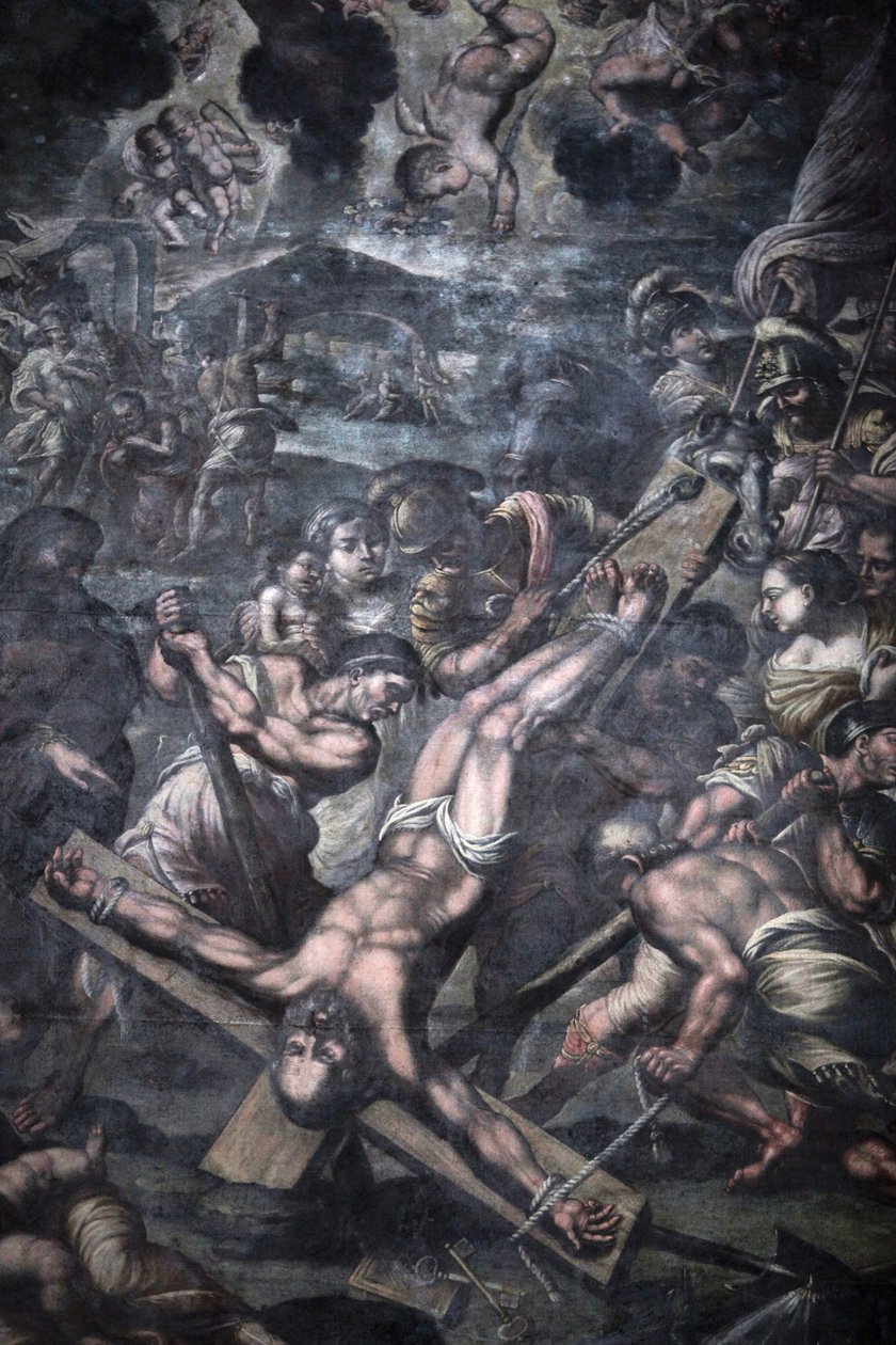 Chiesa della Grazia, Galatina, Apulien Målning föreställande Peters korsfästelse, Galatina, Italien av Unbekannt