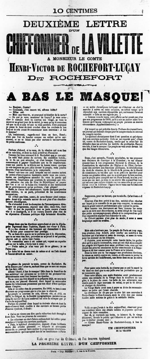 Chiffonnier de La Villette, från franska politiska affischer från Pariskommunen, maj 1871 av Unbekannt