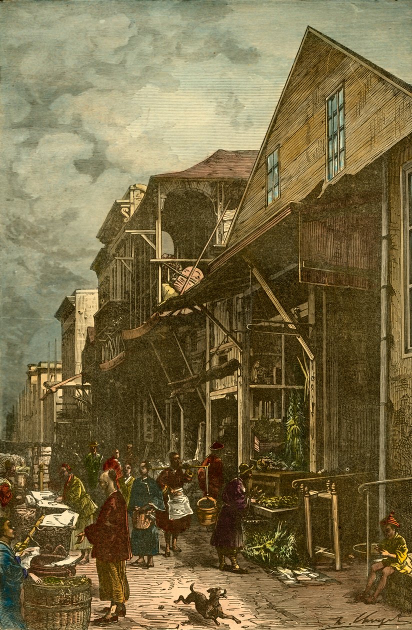 Kinesiska kvarteret i San Francisco, c1885. av Unbekannt