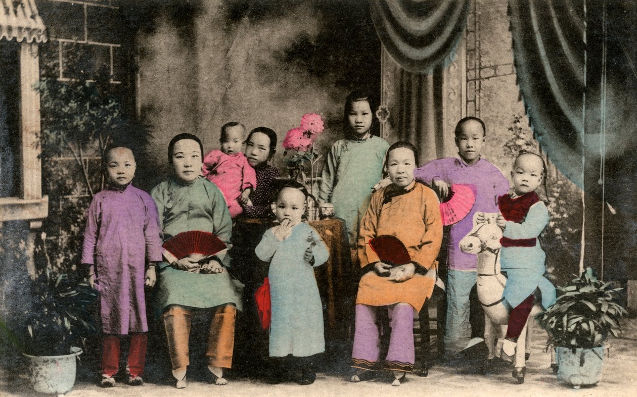 Kinesisk familj, Hong Kong, 1900-talet av Unbekannt