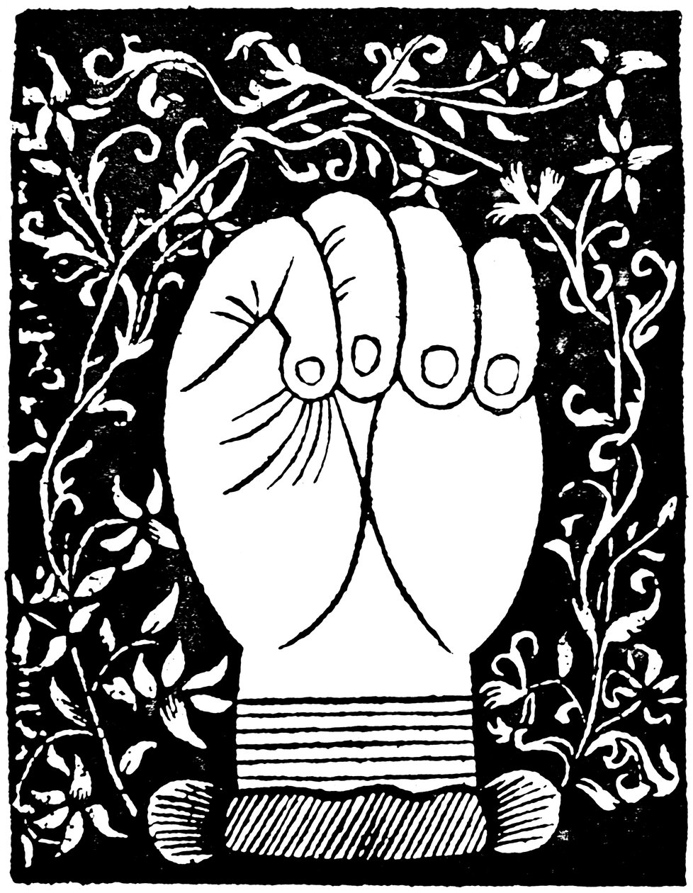 Chiromancy: Lines of the closed hand från Andre Corvo LArt de Chyromance Lyons c1545 av Unbekannt