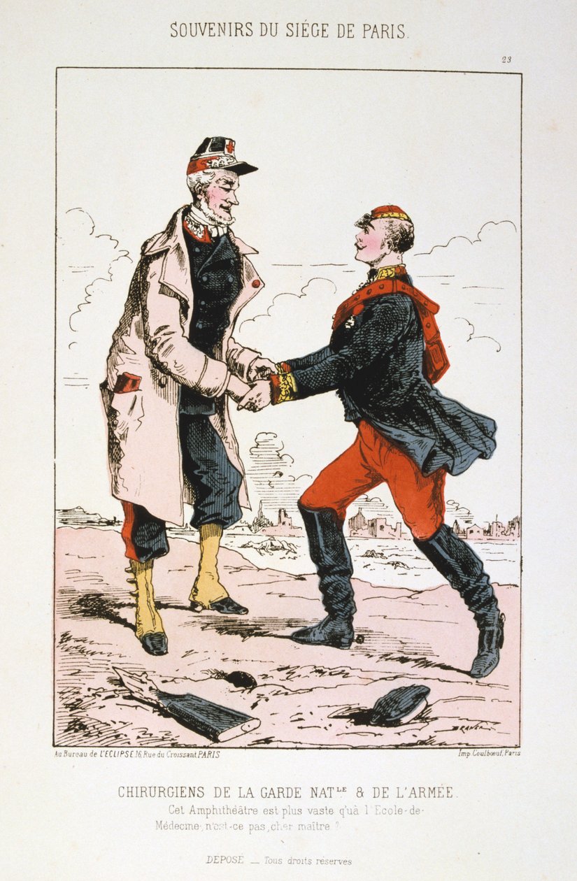 Kirurger från nationalgardet och armén, belägringen av Paris, fransk-preussiska kriget, 1870-1871. av Unbekannt