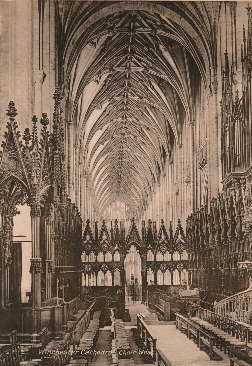 Kör från Winchester Cathedral, Hampshire, tidigt 1900-tal av Unbekannt