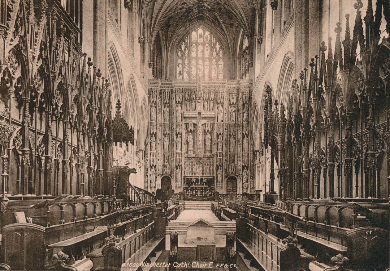 Kör från Winchester Cathedral, Hampshire, tidigt 1900-tal av Unbekannt