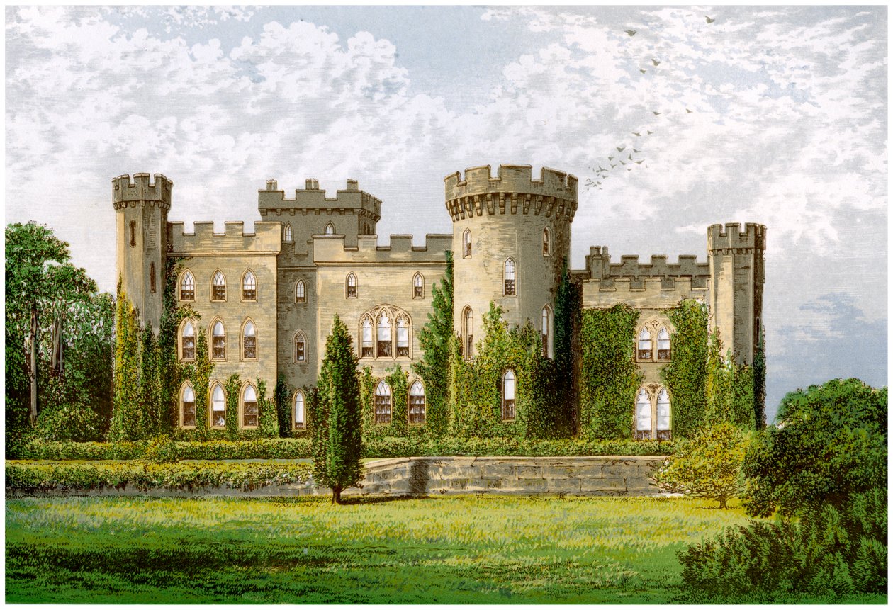 Cholmondeley Castle, Cheshire, hem för markisen av Cholmondeley, c1880 av Unbekannt
