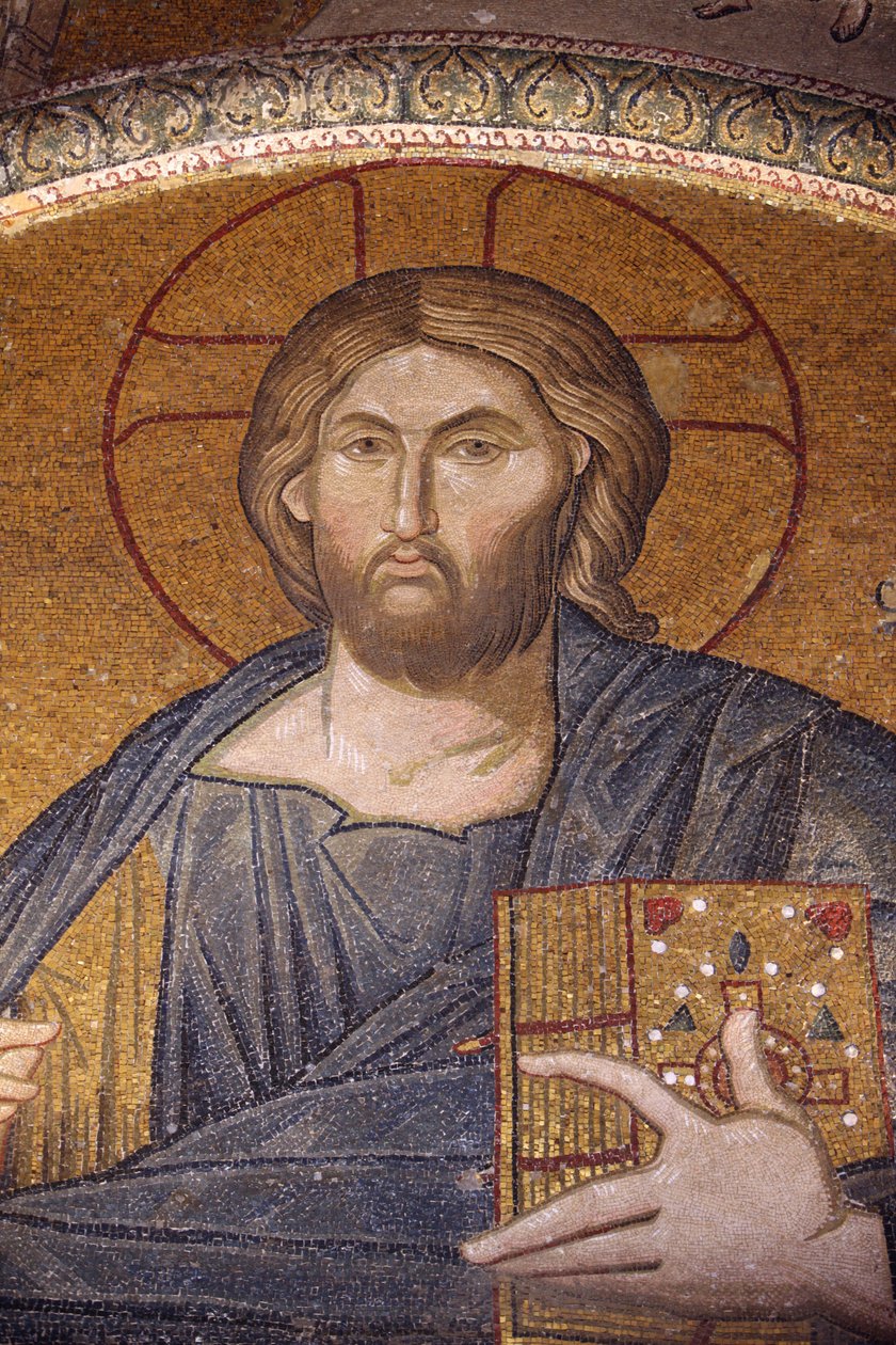 Chora kyrka museum: Jesus Pantocrator mosaik Istanbul Turkiet av Unbekannt
