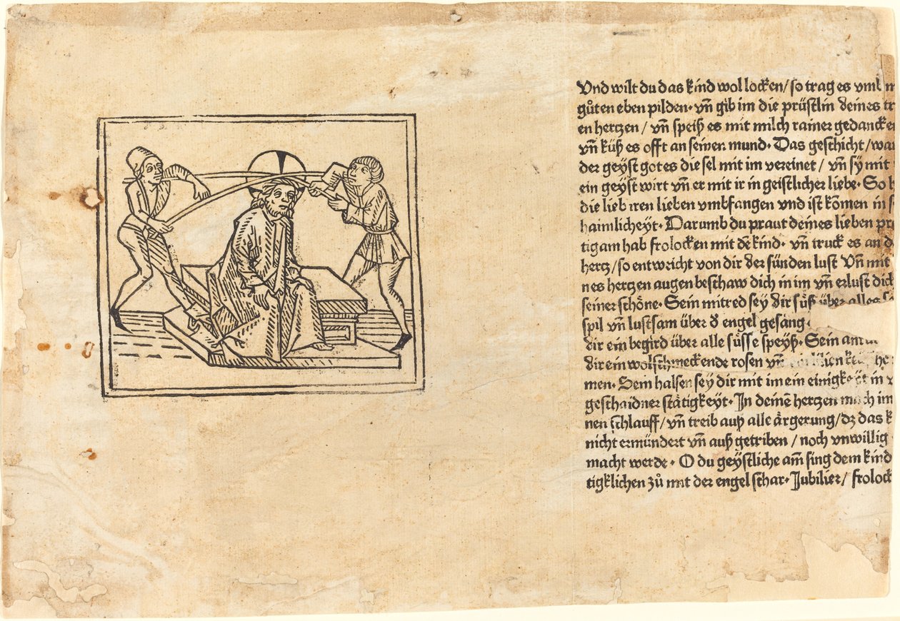 Kristus krönt med törnar, 1477. av Unbekannt