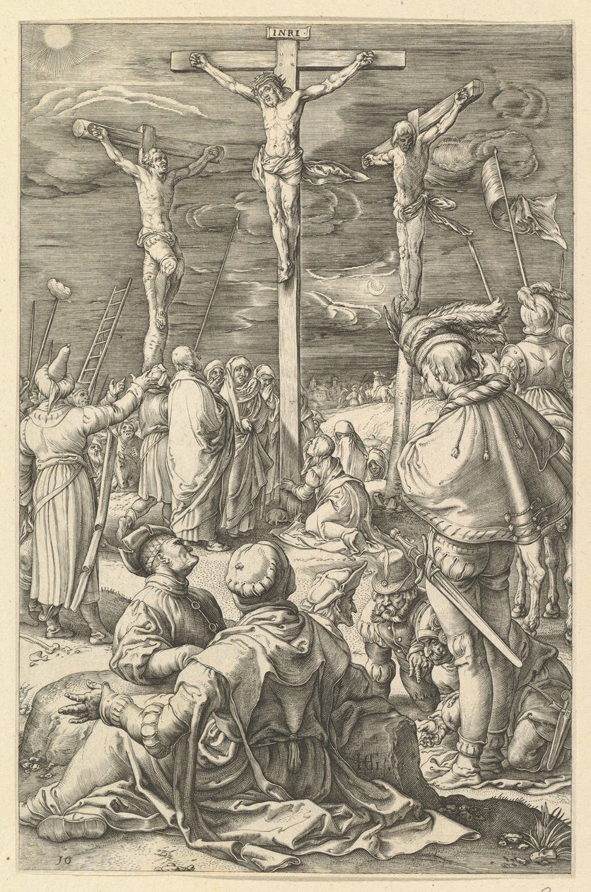 Kristus på korset, från The Passion of Christ, ca. 1598-1617. av Unbekannt