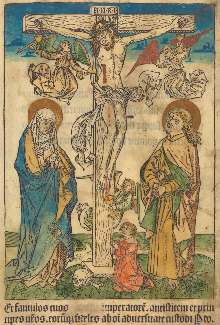 Kristus på korset med änglar, ca. 1490. av Unbekannt