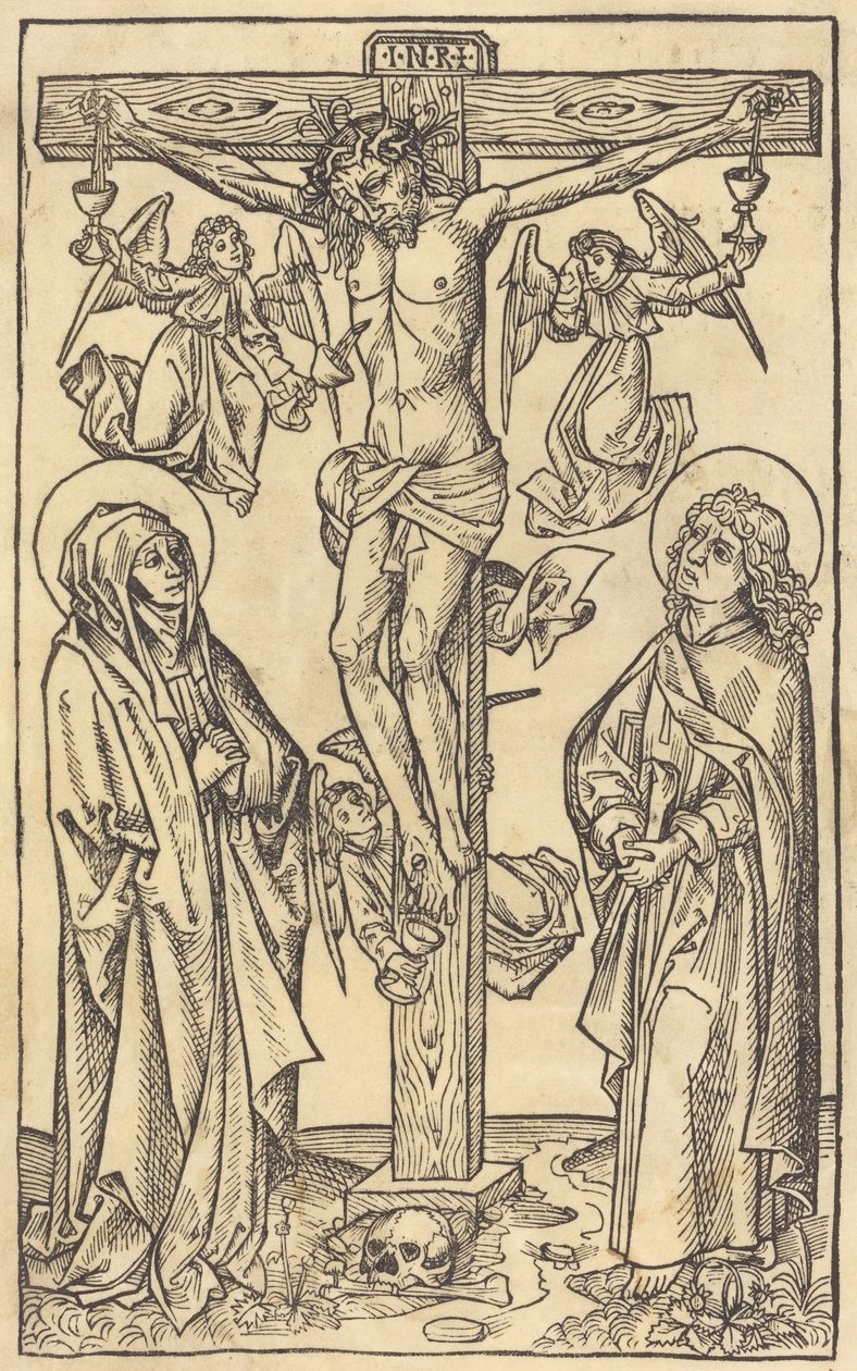 Kristus på korset med änglar, ca. 1490. av Unbekannt
