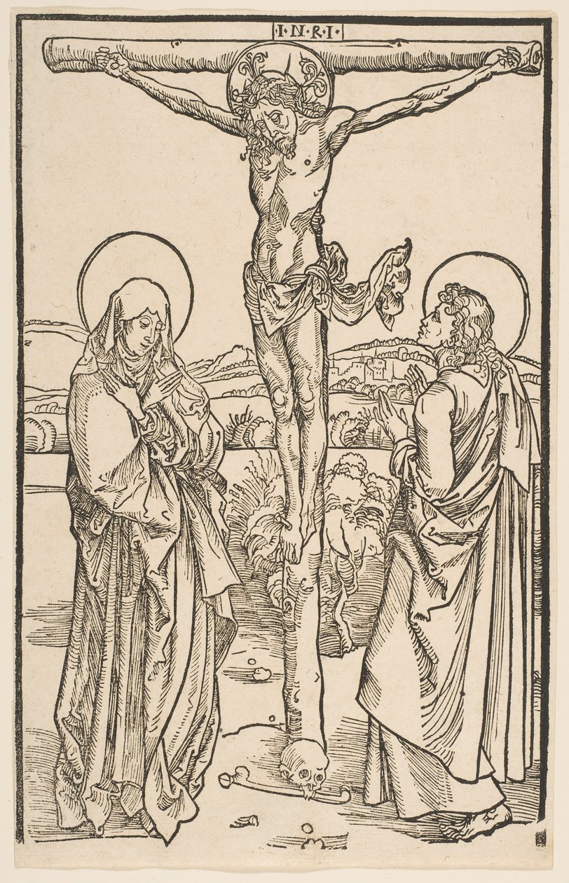 Kristus på korset med Jungfrun och Sankt Johannes.n.d. av Unbekannt