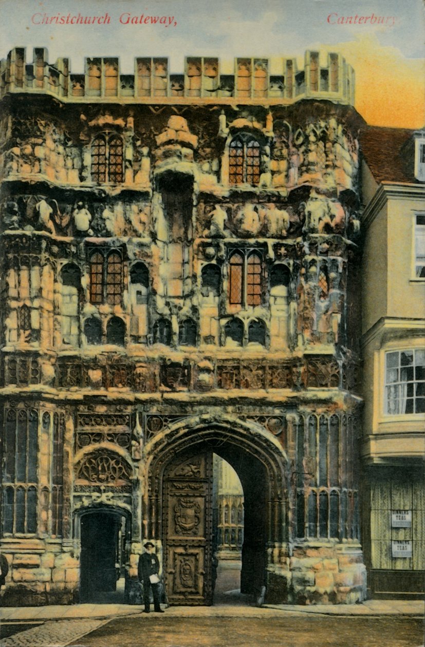 Christchurch Gateway, Canterbury, sent 1800-tidigt 1900-tal. av Unbekannt