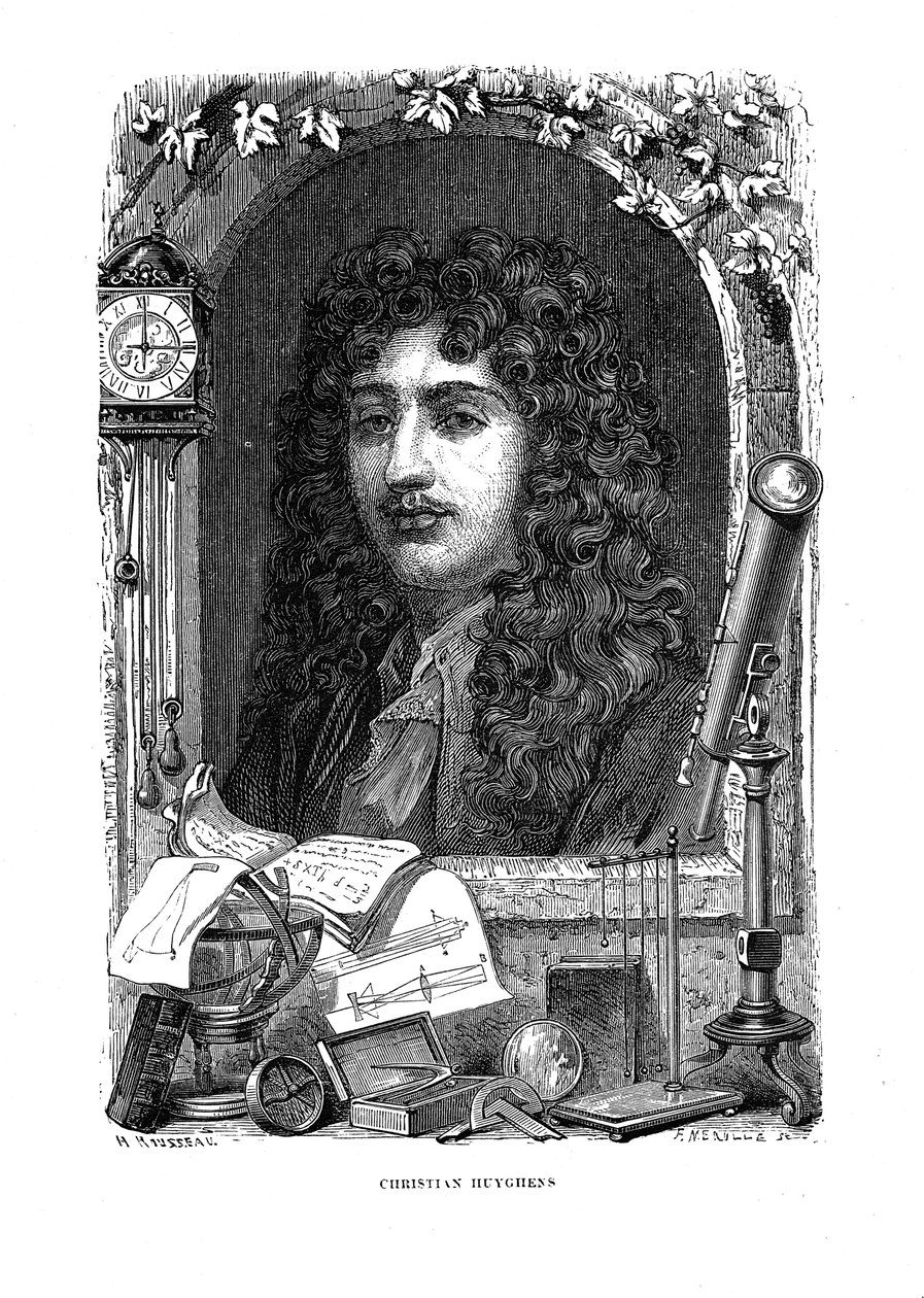 Christiaan Huygens 1629-1695, holländsk fysiker, matematiker och astronom, c1870 av Unbekannt