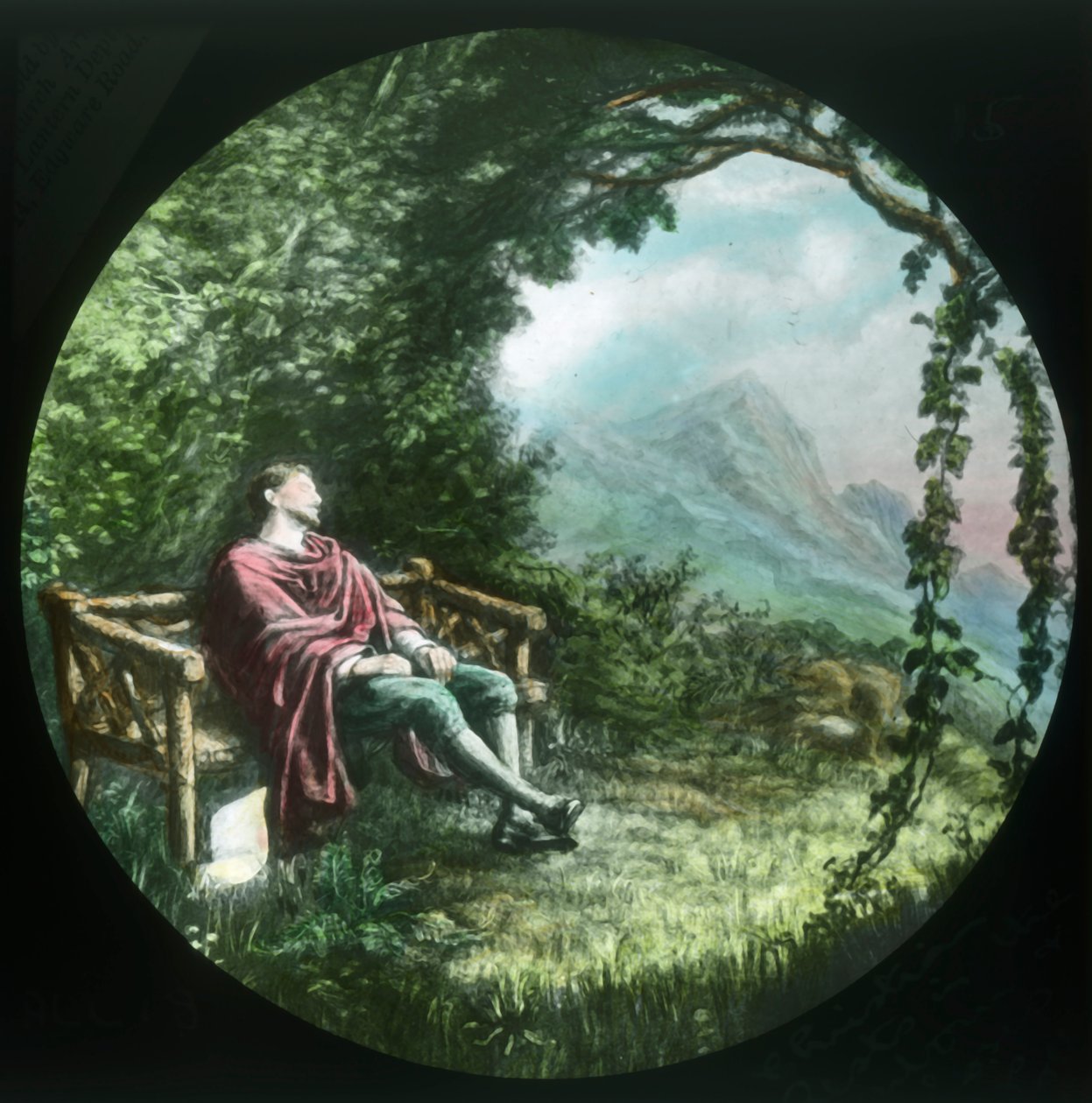 Christian vilar i bersån och tappar sin bokrulle, c1910. av Unbekannt