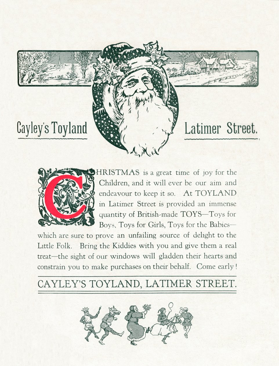 Julannons för Cayleys Toyland, 1917 av Unbekannt