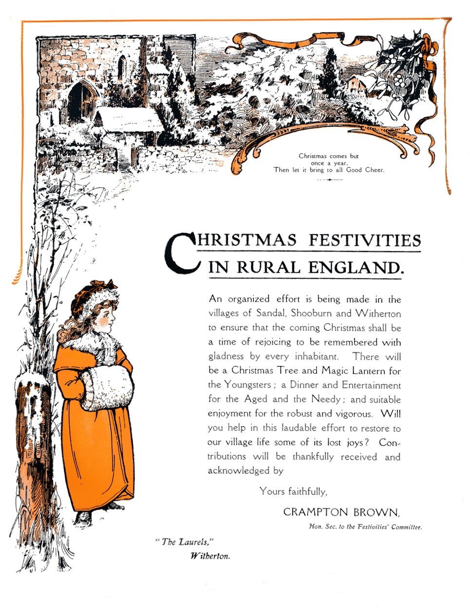 Julfestligheter på landsbygden i England, 1909. av Unbekannt