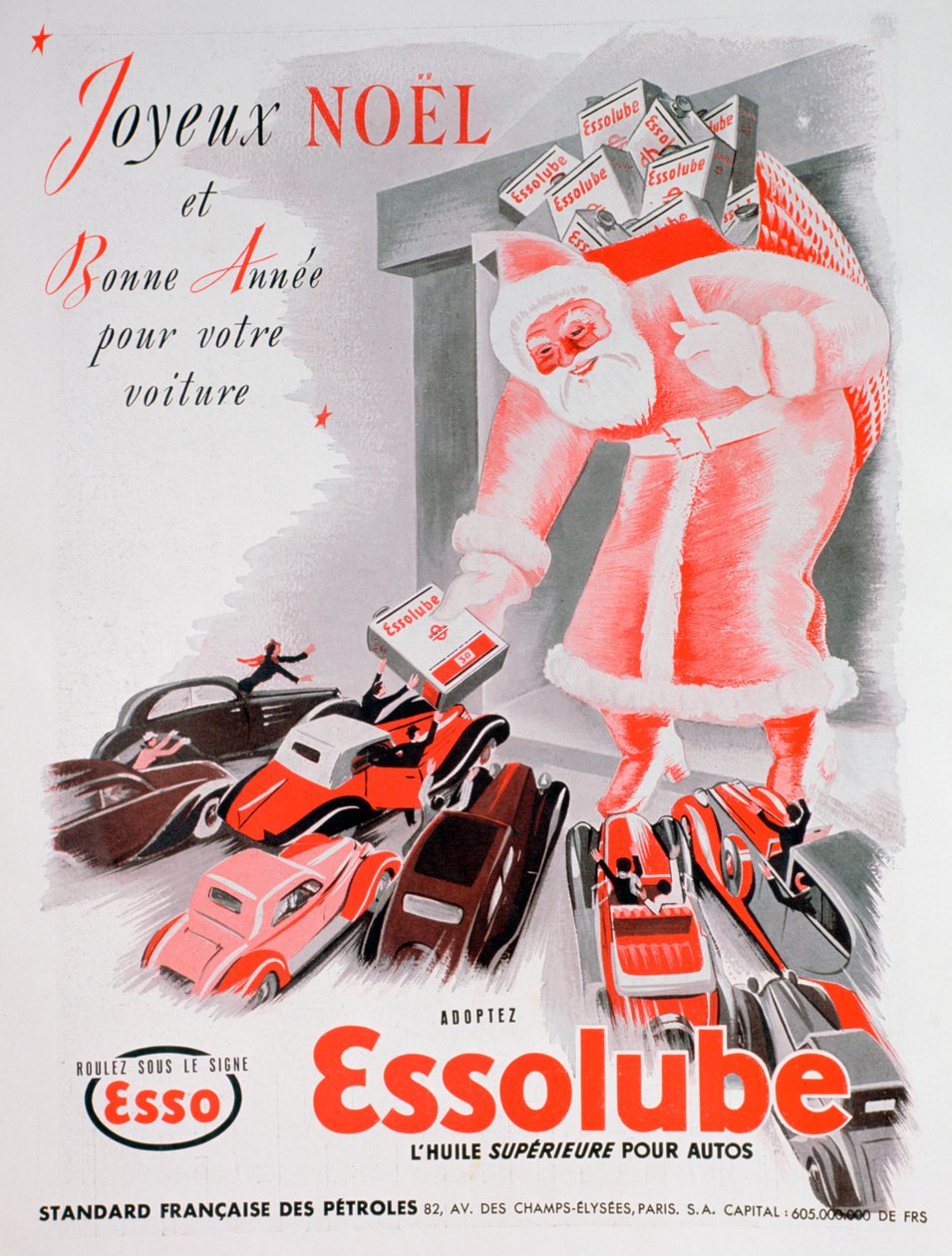 Julannons för Essolube motorolja, 1938 av Unbekannt
