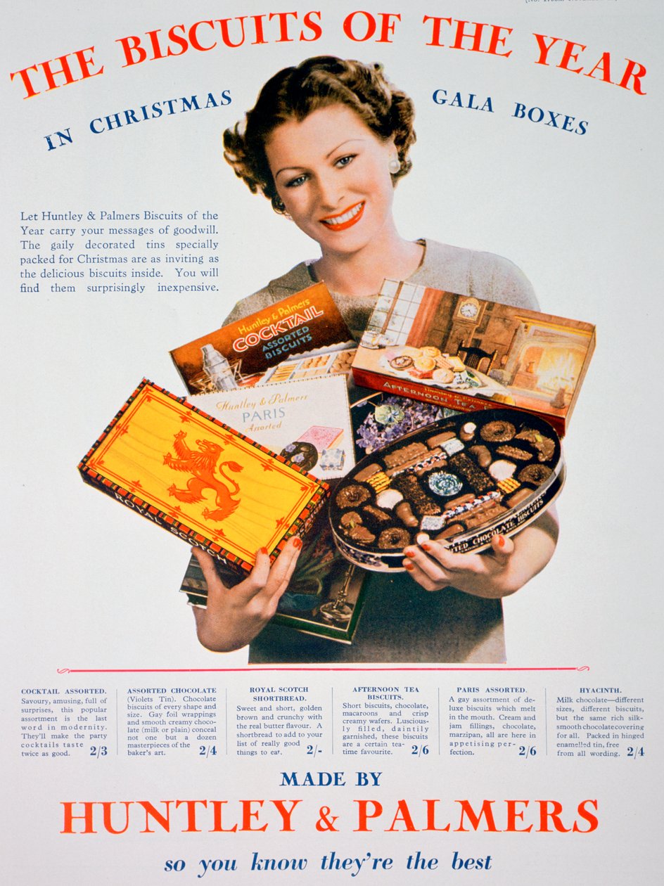 Julannons för Huntley och Palmers kex, 1935 av Unbekannt