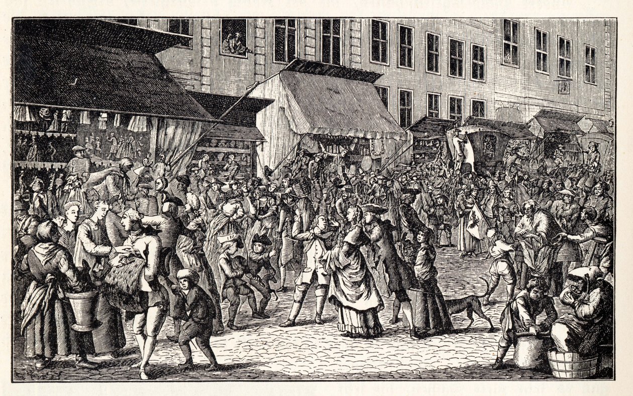 Julmarknad i Berlin, 1776. av Unbekannt