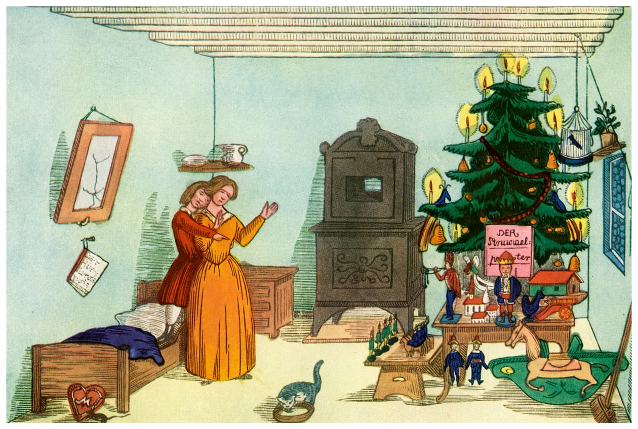 Julscen från Kung Nötknäppare av Heinrich Hoffmann, 1853 1956 av Unbekannt