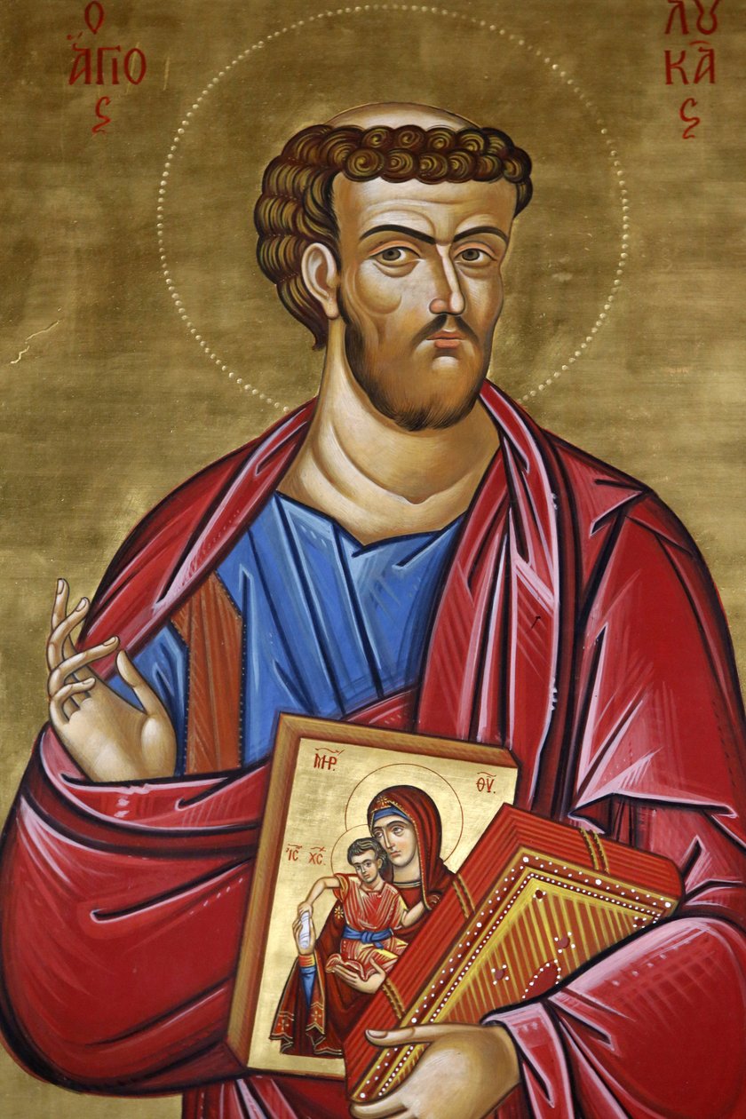 Ärkeängeln St Michael Trypiotis kyrka. St Luke-ikonen, 20150507, Nicosia, Cypern av Unbekannt