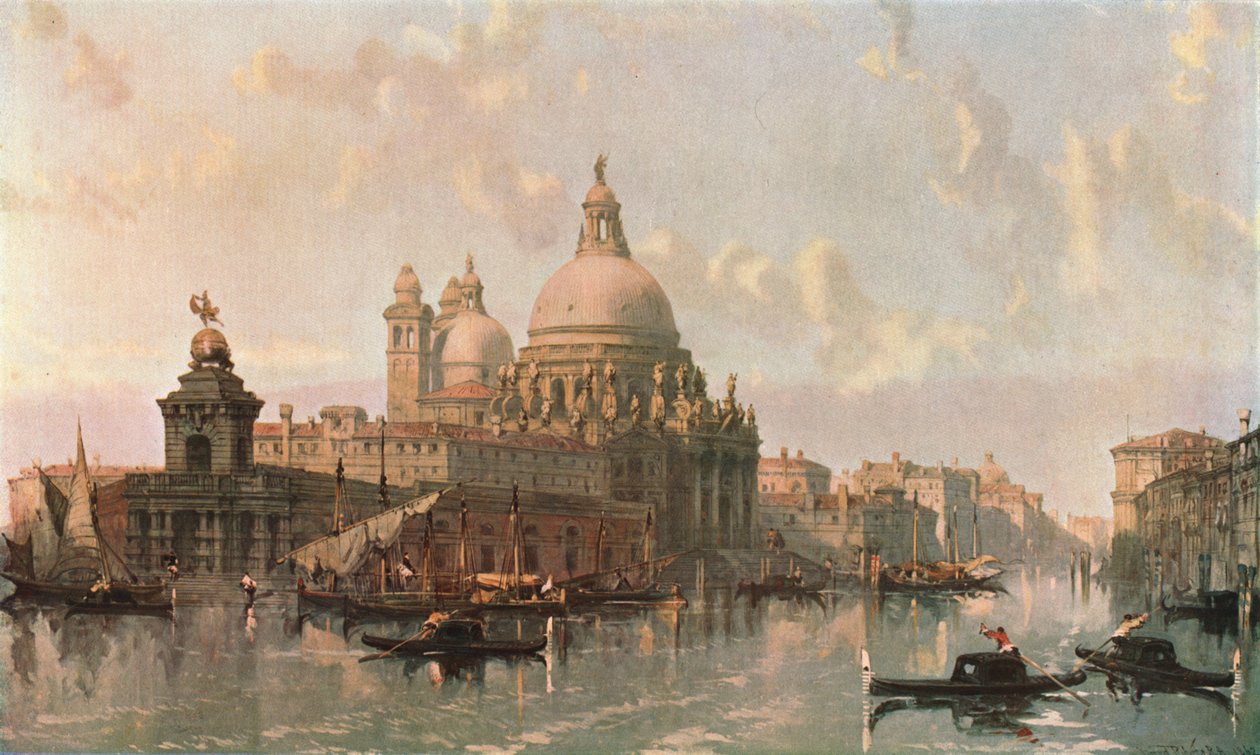 Kyrkan Santa Maria della Salute, Venedig, 1862, c1902. av Unbekannt